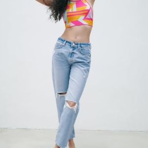 Z1975 RELAXED FIT RIPPED JEANS LIGHT BLUE